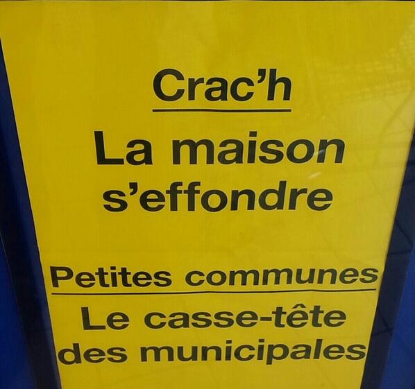 Savez-vous quel bruit fait une maison qui s'effondre? Crac'h!