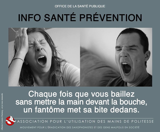 Info santé prévention : Savez-vous pourquoi il est indispensable de mettre sa main devant sa bouche lorsqu'on baille?