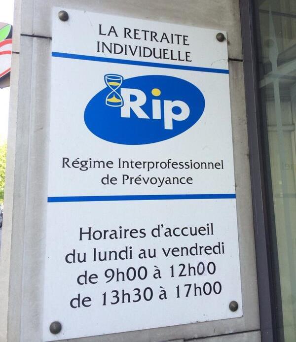 Vous y croyez à votre retraite? Quand on voit le Régime Interprofessionnel de Prévoyance, on peut avoir des doutes. #RIP