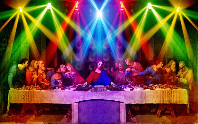 Saviez-vous que Jésus avait été DJ ? La preuve avec cette photographie d'époque prise dans une boite de nuit...