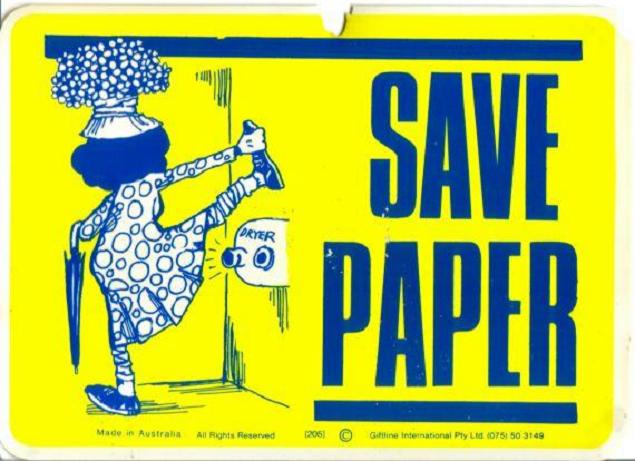 Economisons simplement du papier en limitant notre consommation aux toilettes !