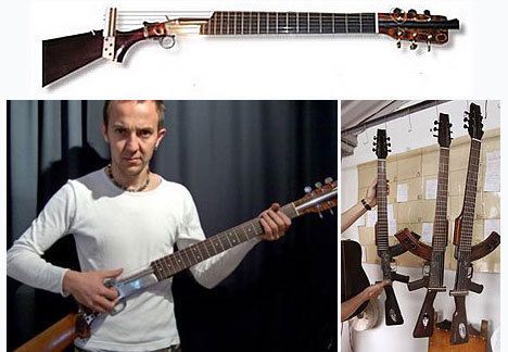 Voici une guitare qui fait fureur aux USA : la guitare fusil ! height=