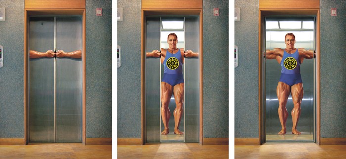 Pour vous entrainer quand vous prenez l'ascenseur, ouvrez la porte sans le système automatique...
