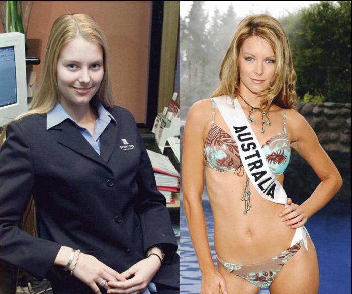 Question : voyez vous une différence entre ces 2 femmes ? Oui ? et bien pourtant ces 2 photos sont de la même femme ! Ahhh les biens faits du maquillage ! height=