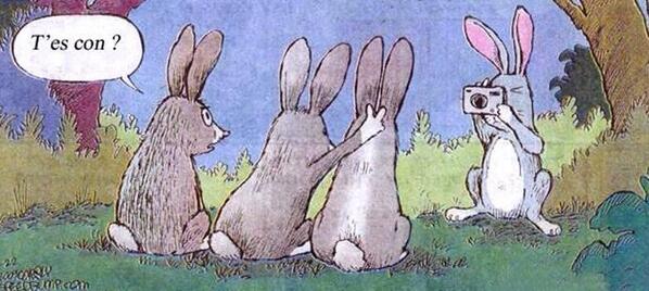 Les lapins aussi ont le droit d'être blagueurs!