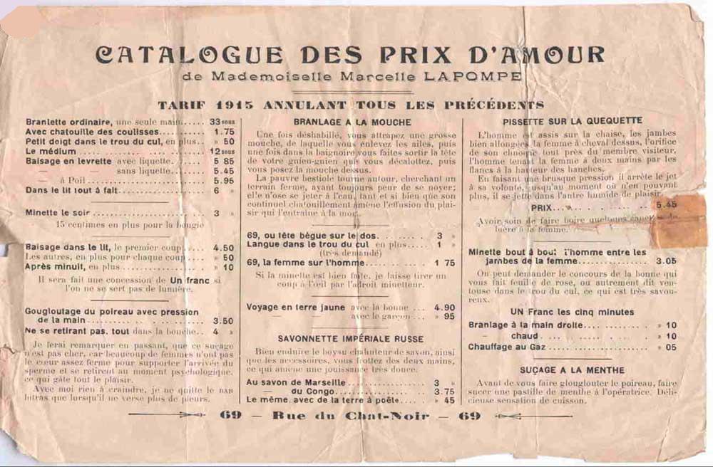 Voici les prix d'un menu typique de 1915 !