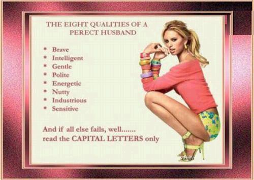 Quelles sont les qualités que doit posséder le mari parfait ? Voici une explication en anglais dans le texte ! height=