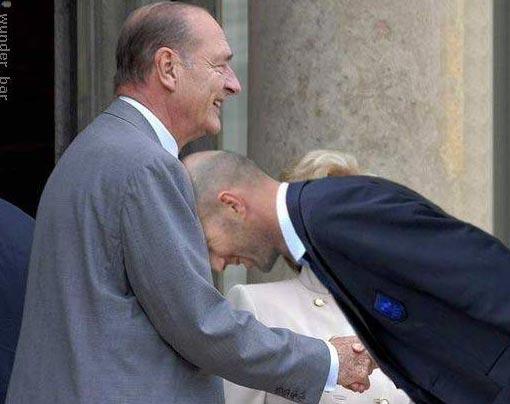Il aurait du se méfier Chirac en recevant Zidane à l'Elyssé !